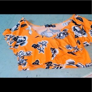 Orange Two Piece Flower Set.